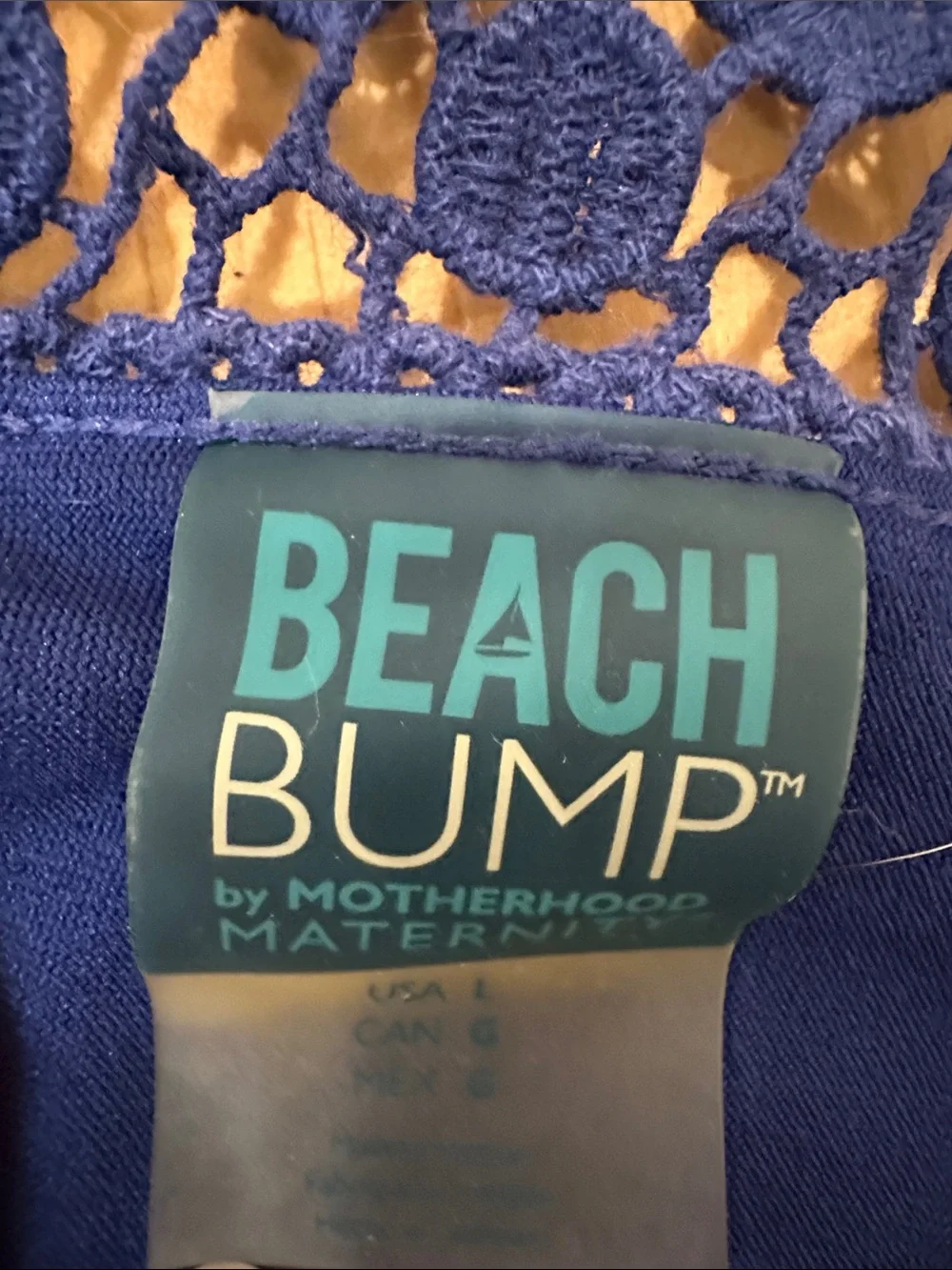 Motherhood Maternity Teal and Navy Patterned Tankini Set
